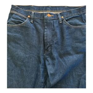 Wrangler Straight Leg Jean Men's 34x34 Blue Denim Medium Wash Western Cowboy Cut
